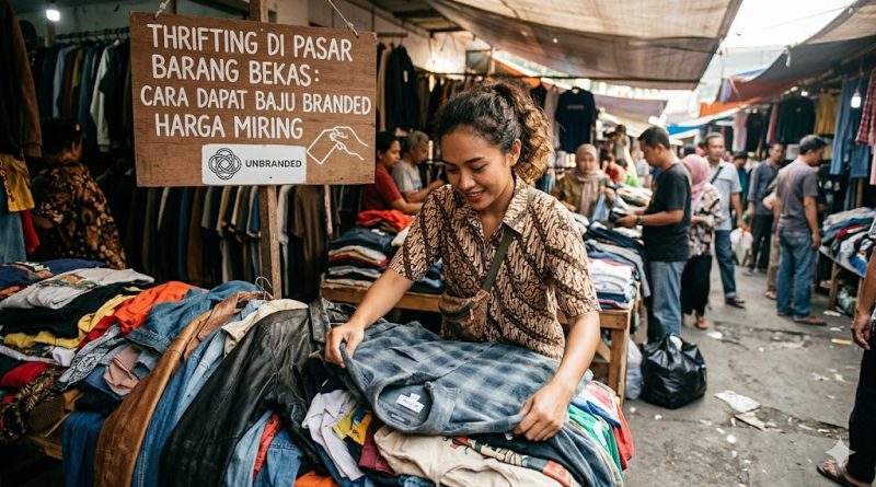 thrifting di pasar barang bekas: cara dapat baju branded harga miring